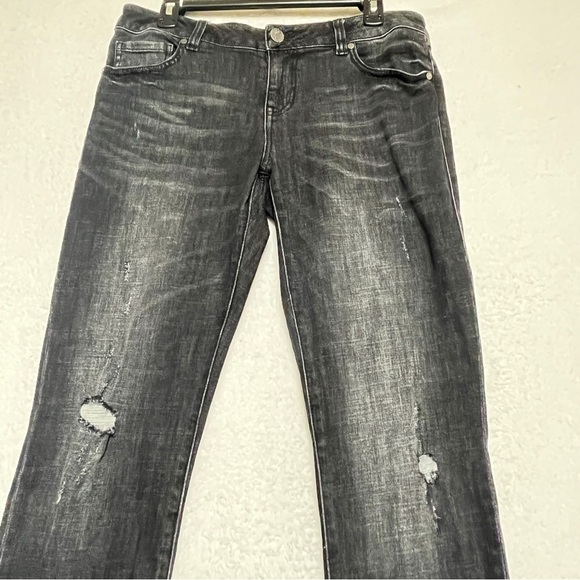 Cabi Women's Jeans Lightly Distressed Slim Boyfriend Washed Black Size 8 - Picture 4 of 13